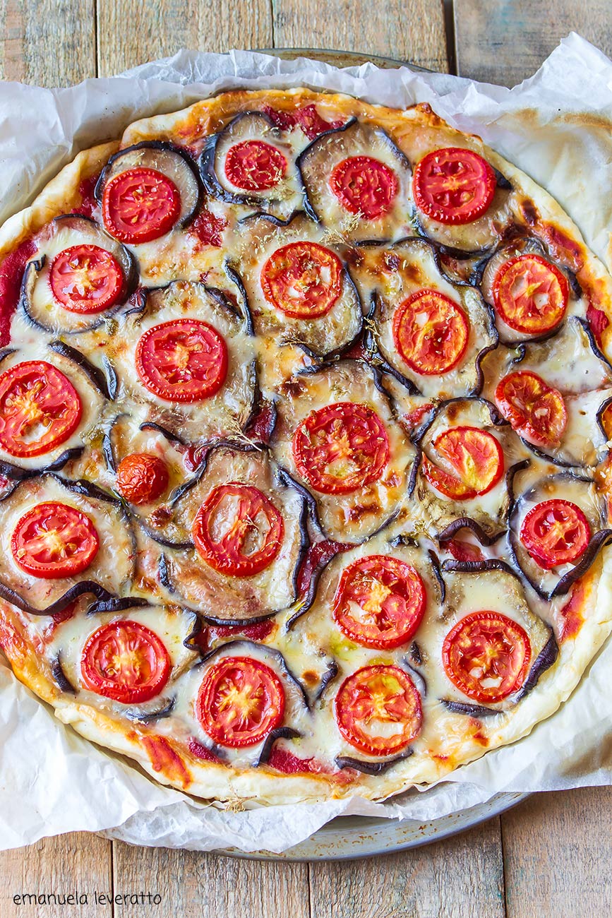 pizza di sfoglia con melanzane 2