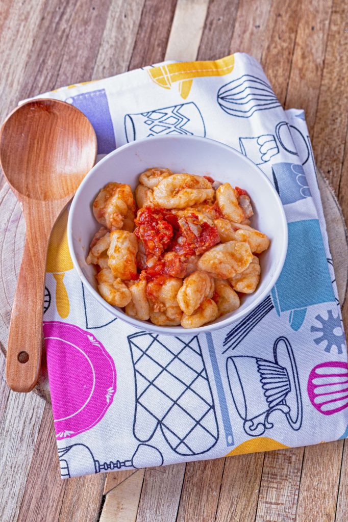 gnocchi di patate con sugo di salsiccia