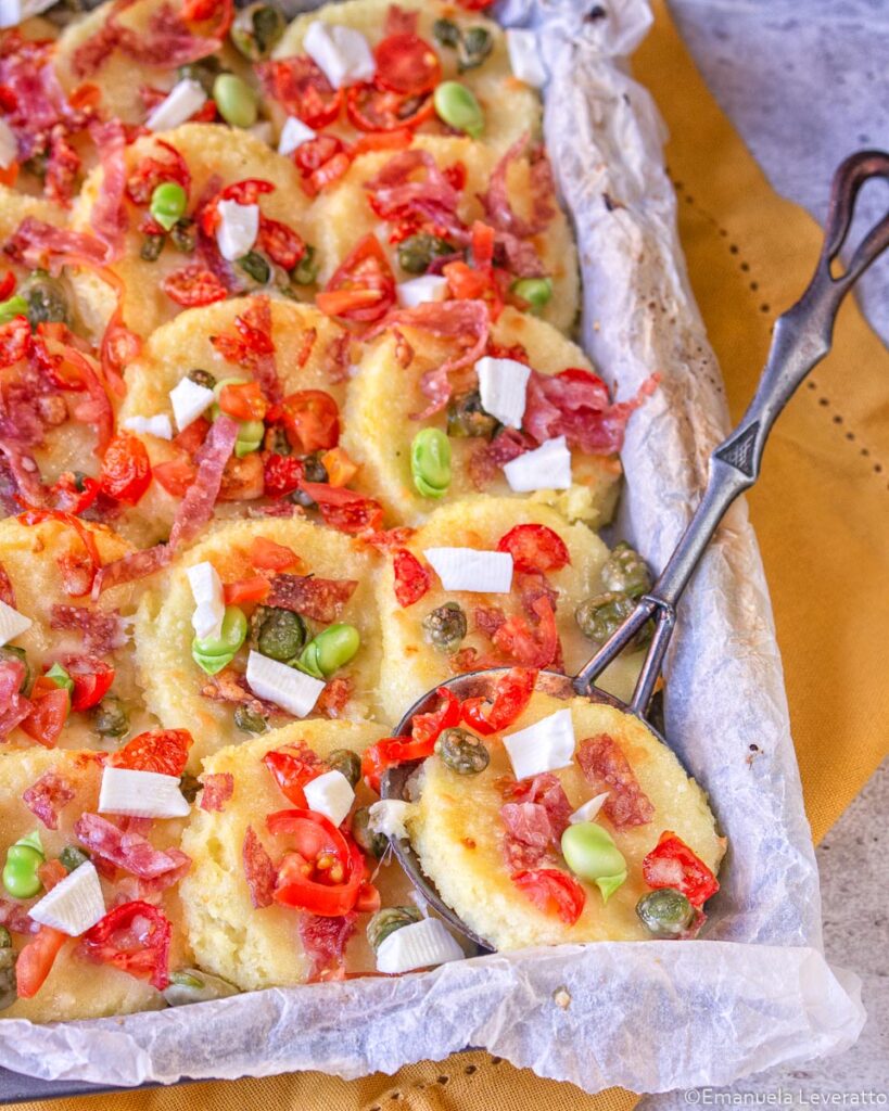 gnocchi alla romana con fave pecorino e salame